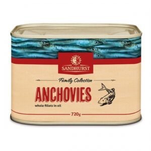 Sandhurst Anchovies whole fillets in oil. 720gm.