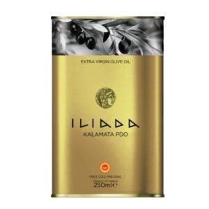 Extra Virgin Olive Oil Kalamata PDO 'Iliada' 250ml tin. Extra Virgin Olive Oil Kalamata PDO 'Iliada' 250ml tin.