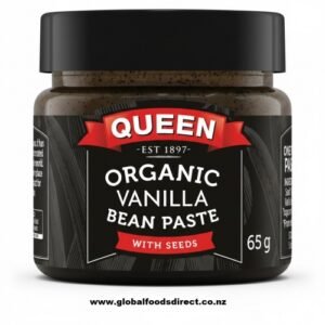 Queen Organic Vanilla Paste with Seeds. 65gm. Queen Organic Vanilla Paste with Seeds. 65gm.
